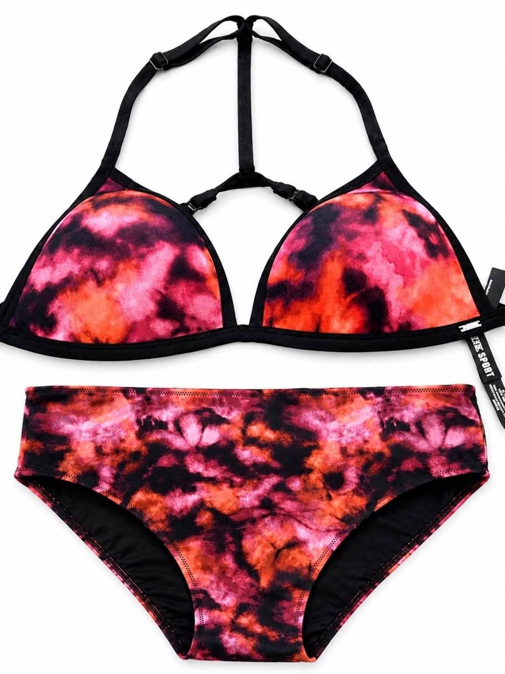 Victoria Secret Pink Women’s Tie-Dye Two Piece bathing suit , high waist bottoms